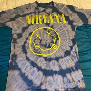 ⭐️2/$10 Purple tie dye NIRVANA T-shirt medium